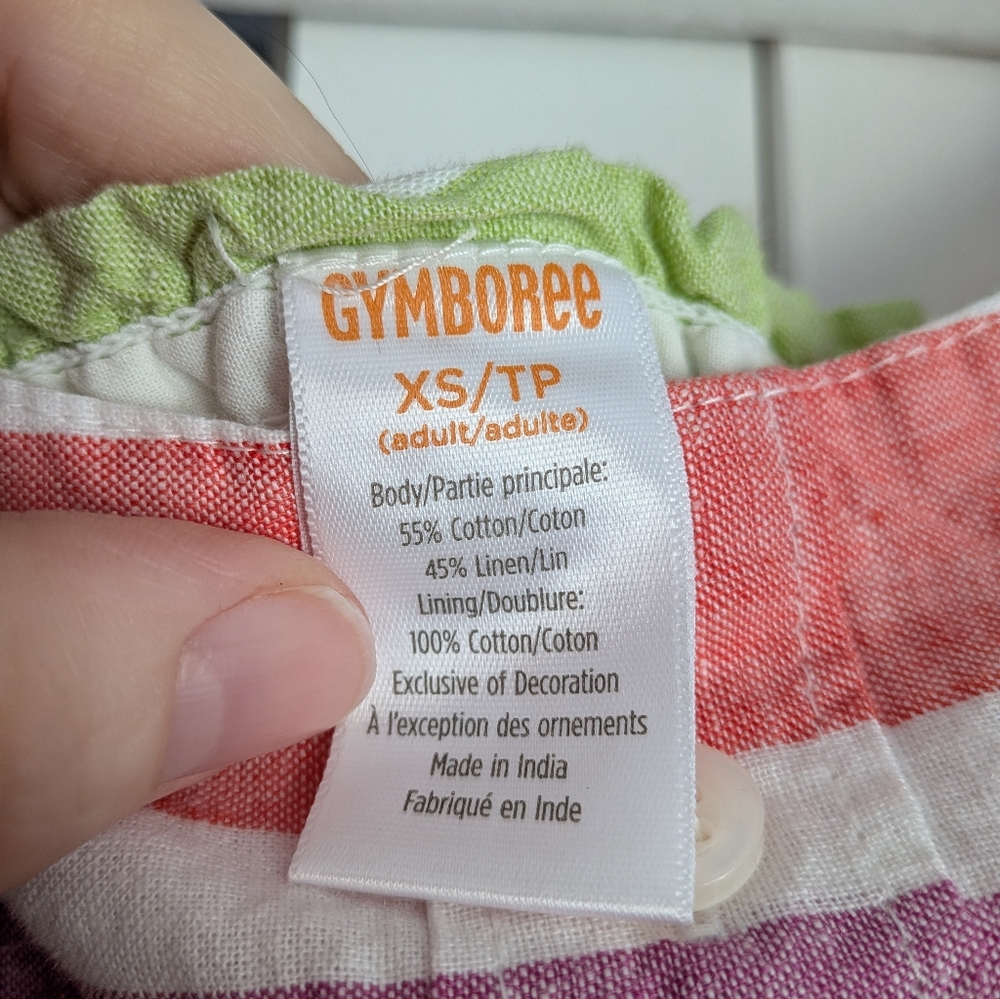 NWT Gymboree Adult XS Little Sprout Striped Linen Blend Midi Dress - Mommy & Me - Picture 8 of 9